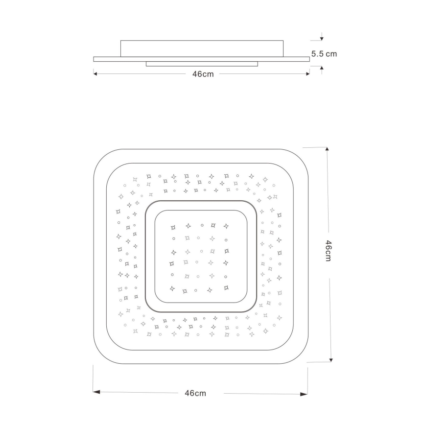Globo - LED dimbar taklampa LED/47W/230V 2700-6000K + fjärrkontroll