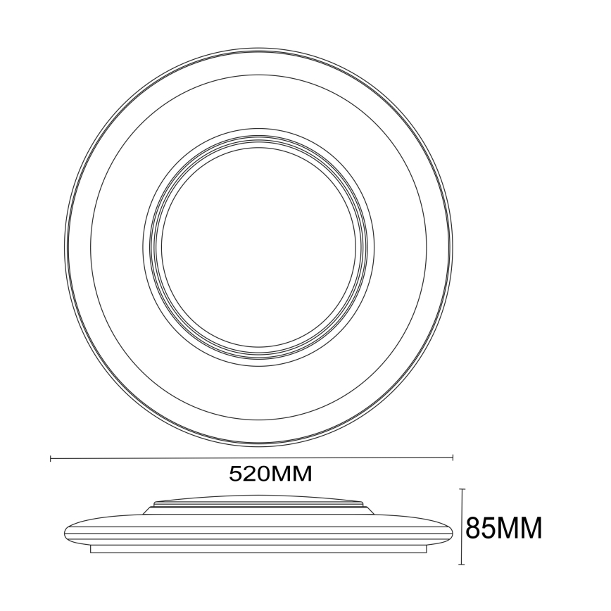 Globo 48311-48 - LED Dimbar Takbelysning CANDIDA LED/48W/230V + Fjärrkontroll 