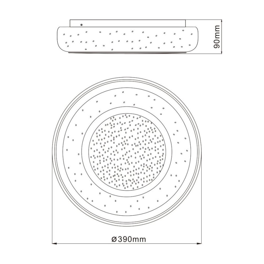 Globo 483110-18 - LED Dimbar Takbelysning MICKEY LED/18W/230V + Fjärrstyrd
