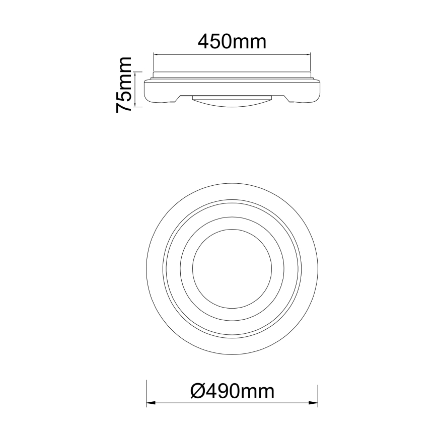 Globo 483111-40 - LED Taklampa RADA LED/40W/230V 2700/4200/6500K Ø 49 cm