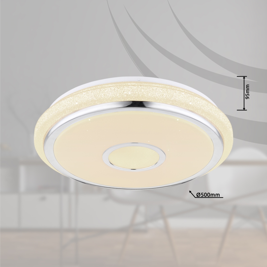 Globo - Dimbar LED-takarmatur LED/40W/230V 2700-6500K + fjärrkontroll