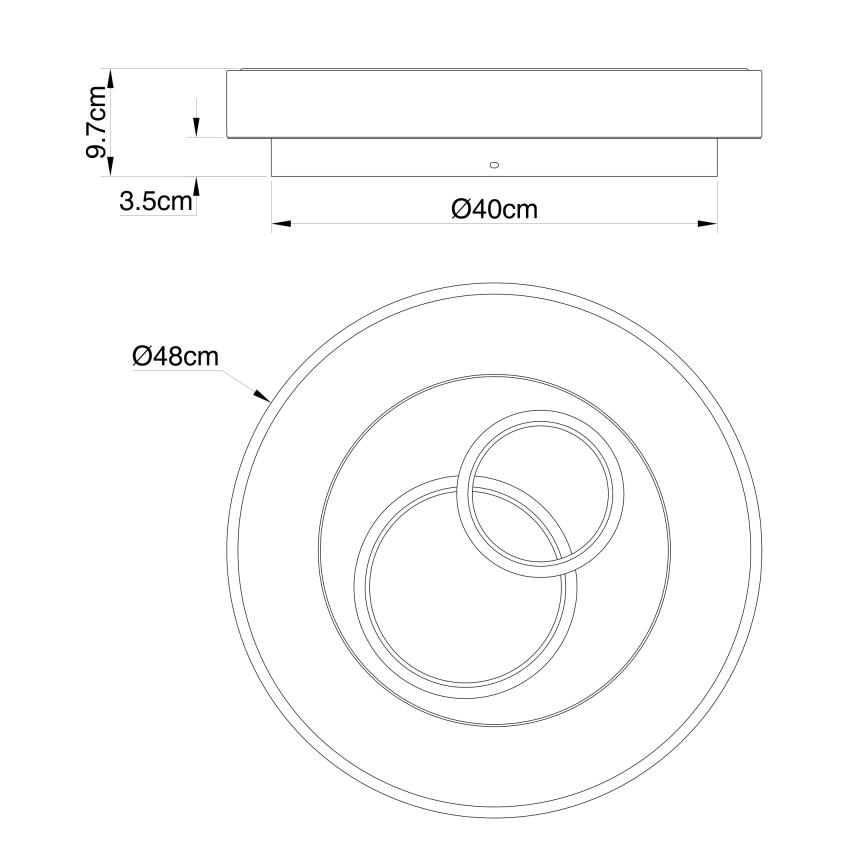 Globo - LED Dimbar taklampa LED/50W/230V 3000-6000K + fjärrkontroll