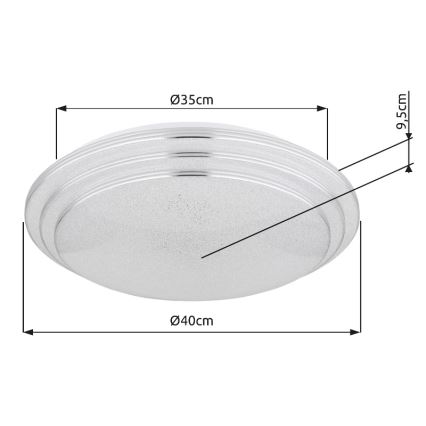 Globo - LED Dimbar taklampa LED/18W/230V diameter 40 cm 2700-6500K + fjärrkontroll