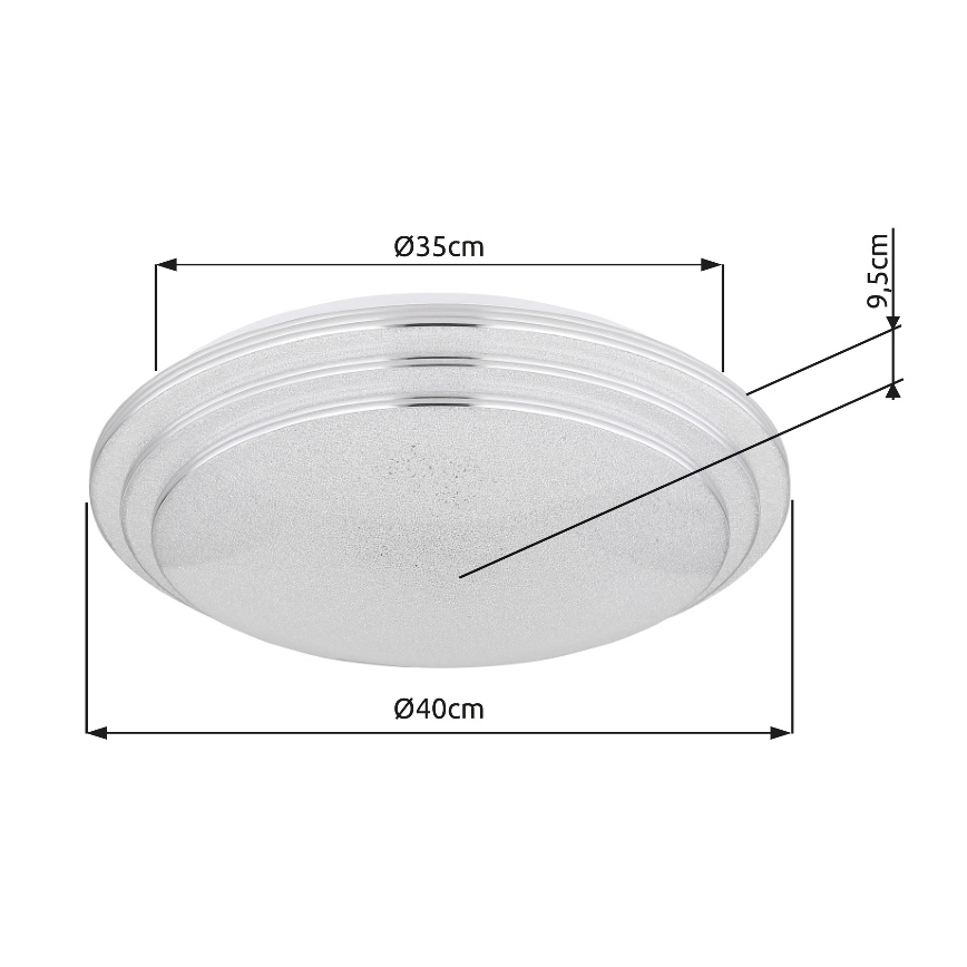 Globo - LED Dimbar taklampa LED/18W/230V diameter 40 cm 2700-6500K + fjärrkontroll