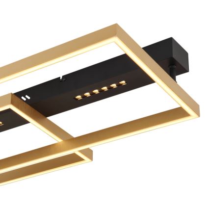 Globo 48461-54 - LED-taklampa LUFFY LED/54W/230V 39,8x90 cm svart/guld