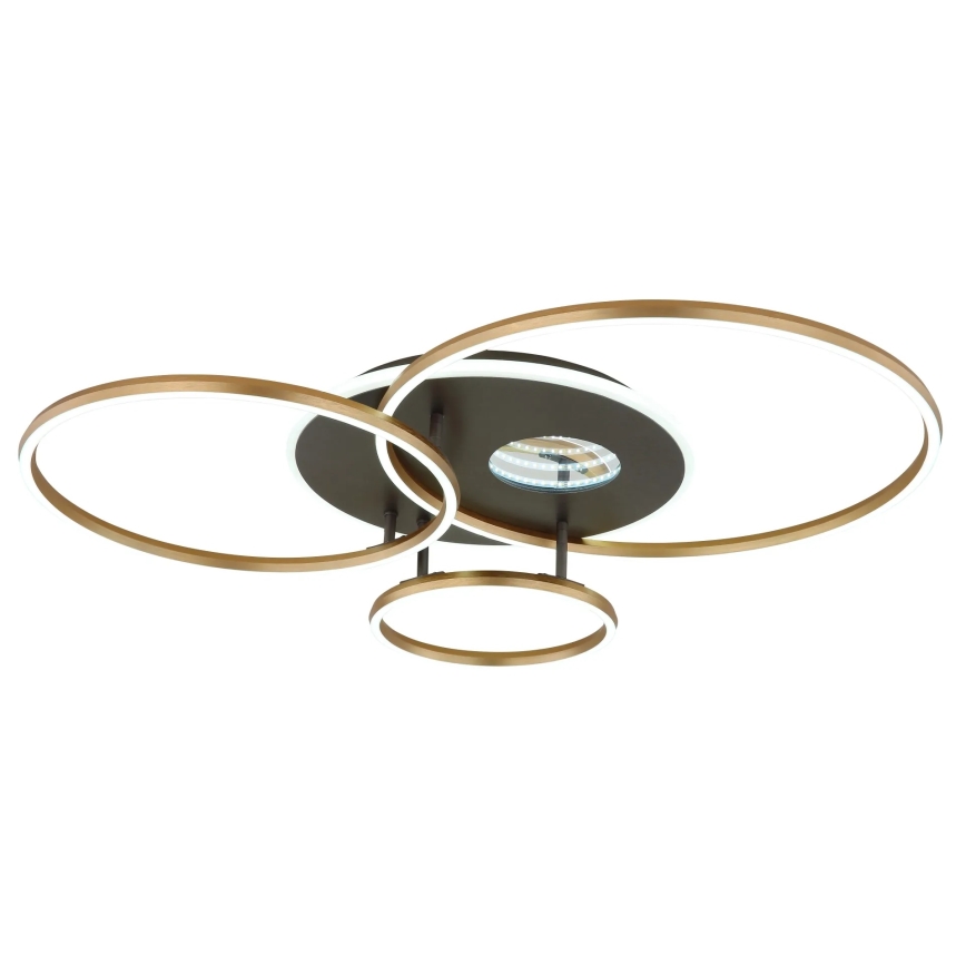 Globo - Dimbart LED-takarmatur LED/54W/230V 2700-6500K 90x70 cm antracit/guld + fjärrkontroll