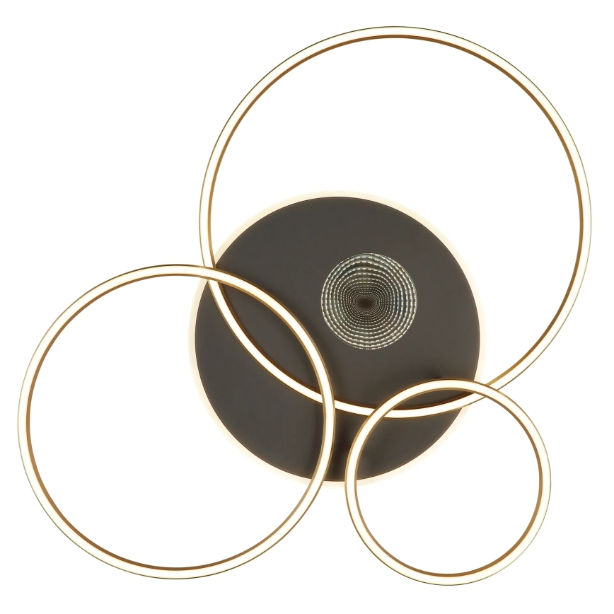Globo - Dimbart LED-takarmatur LED/54W/230V 2700-6500K 90x70 cm antracit/guld + fjärrkontroll