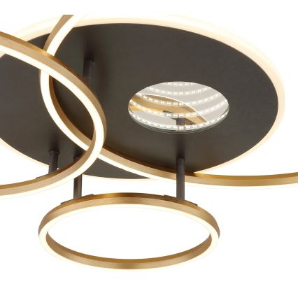 Globo - Dimbart LED-takarmatur LED/54W/230V 2700-6500K 90x70 cm antracit/guld + fjärrkontroll