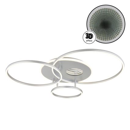 Globo - Dimmbar LED-taklampa LED/54W/230V 2700-6500K 90x70 cm silver + fjärrkontroll