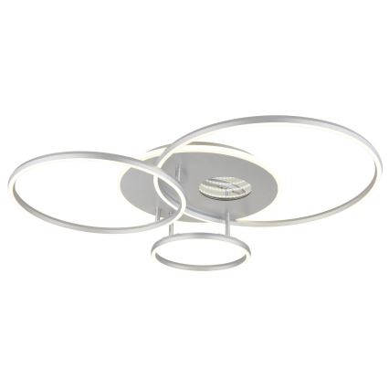 Globo - Dimmbar LED-taklampa LED/54W/230V 2700-6500K 90x70 cm silver + fjärrkontroll