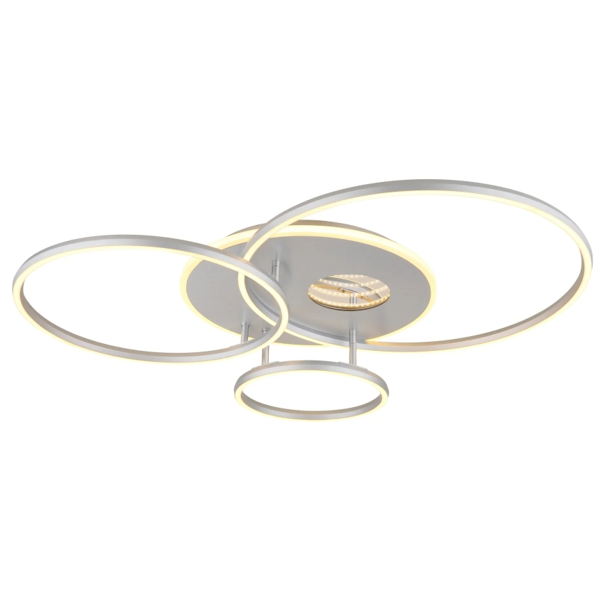 Globo - Dimmbar LED-taklampa LED/54W/230V 2700-6500K 90x70 cm silver + fjärrkontroll
