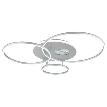 Globo - Dimmbar LED-taklampa LED/54W/230V 2700-6500K 90x70 cm silver + fjärrkontroll