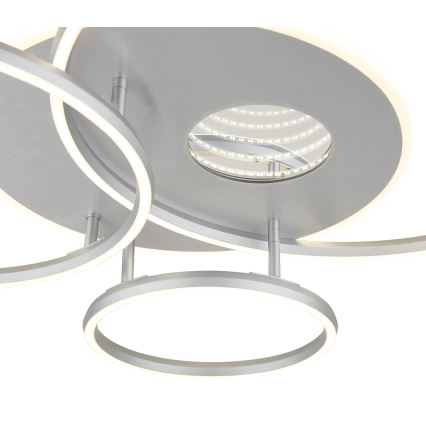 Globo - Dimmbar LED-taklampa LED/54W/230V 2700-6500K 90x70 cm silver + fjärrkontroll