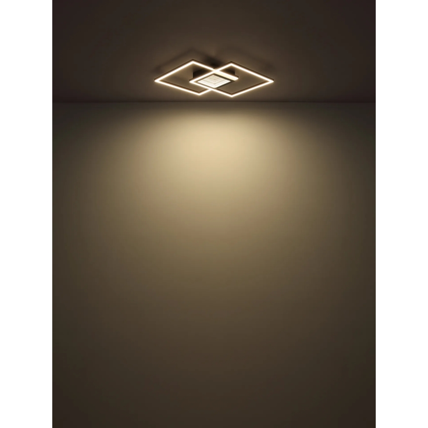 Globo - LED dimbar taklampa LED/32W/230V 2700-6500K 42,6x42,6 cm svart + fjärrkontroll