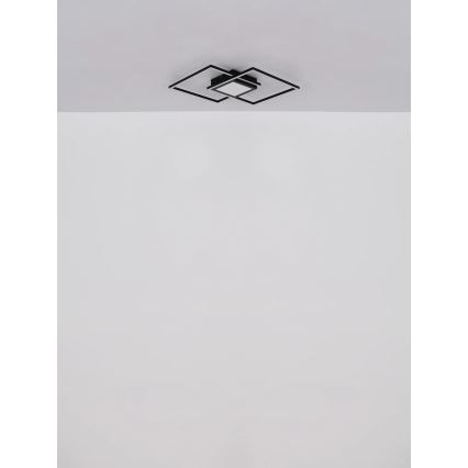 Globo - LED dimbar taklampa LED/32W/230V 2700-6500K 42,6x42,6 cm svart + fjärrkontroll