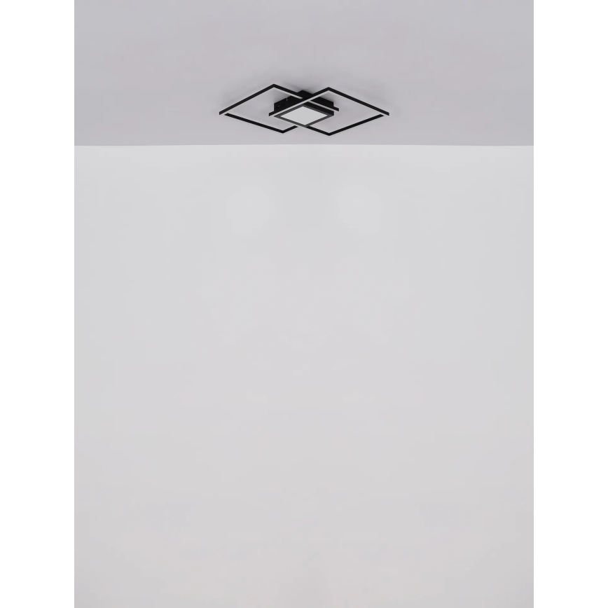 Globo - LED dimbar taklampa LED/32W/230V 2700-6500K 42,6x42,6 cm svart + fjärrkontroll