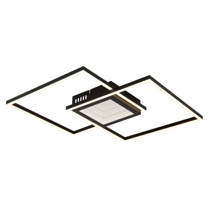 Globo - LED dimbar taklampa LED/32W/230V 2700-6500K 42,6x42,6 cm svart + fjärrkontroll