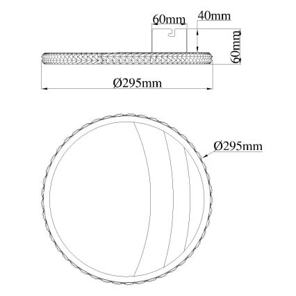 Globo - LED taklampa LED/12W/230V 3000/4000/6000K Ø 29,5 cm guld