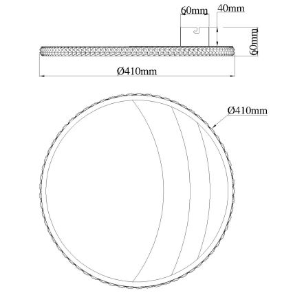 Globo - LED-taklampa LED/24W/230V 3000/4000/6000K Ø 41 cm guld