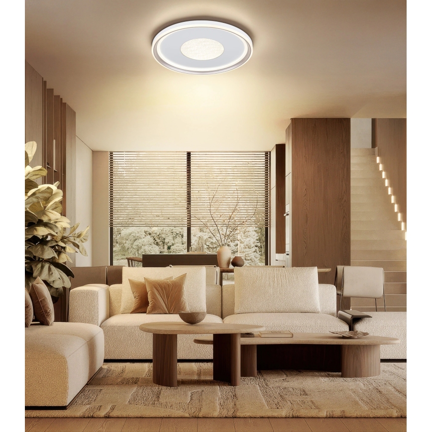 Globo - Dimbar LED-taklampa LED/60W/230V 2700-6000K Ø 59 cm beige + fjärrkontroll