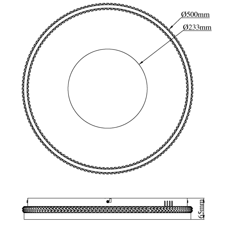 Globo - Dimbar LED-taklampa LED/40W/230V 2700-6500K Ø 50,5 cm + fjärrkontroll