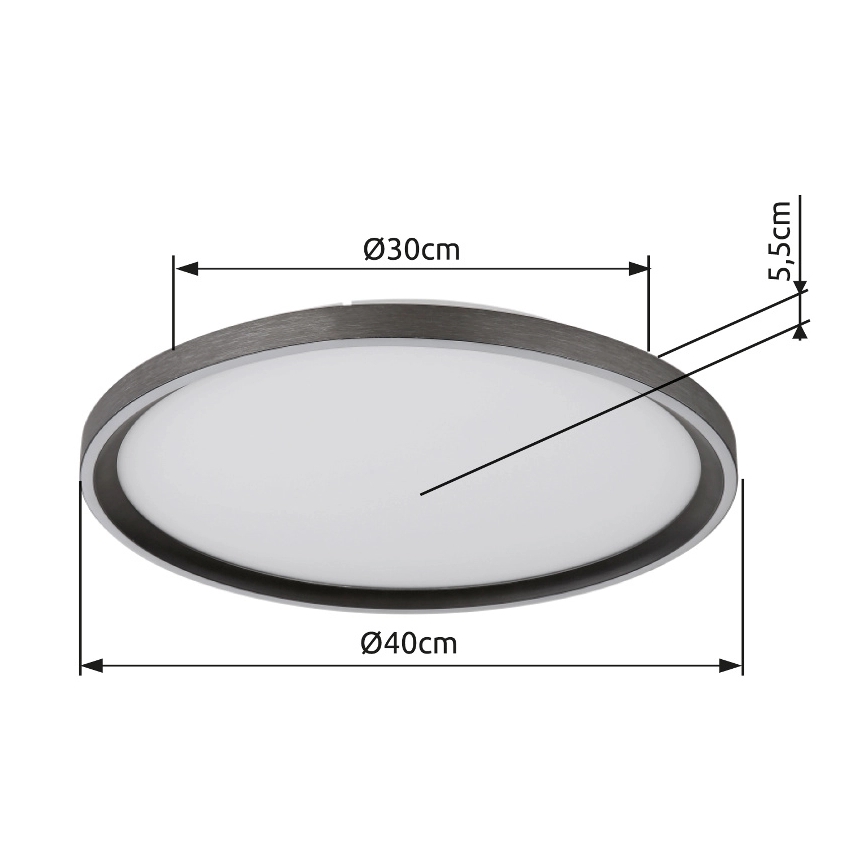 Globo - LED dimbar taklampa LED/38W/230V Ø 40 cm 2700-6000K + fjärrkontroll