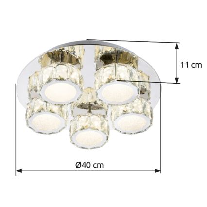 Globo - LED Dimbar taklampa LED/40W/230V 4000K diameter 40 cm