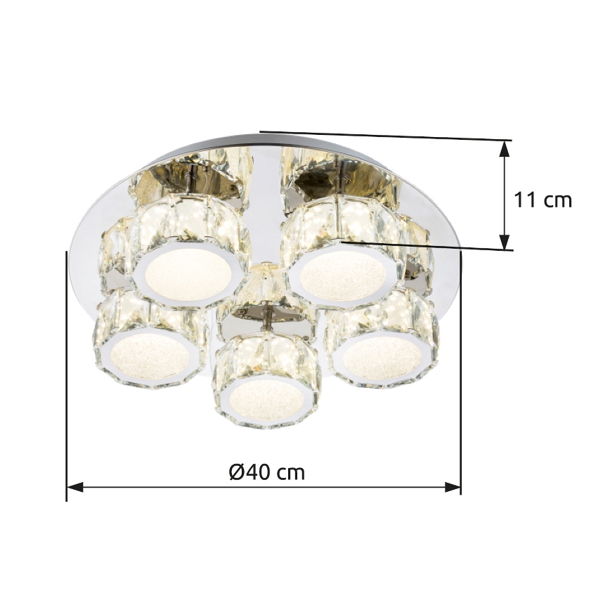Globo - LED Dimbar taklampa LED/40W/230V 4000K diameter 40 cm