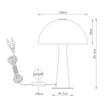 Globo - Bordslampa 1xE14/25W/230V beige