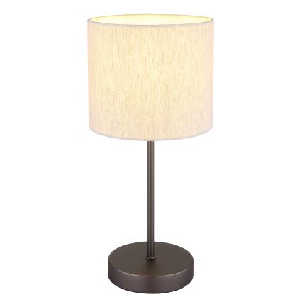 Globo - Bordslampa 1xE27/25W/230V svart/beige