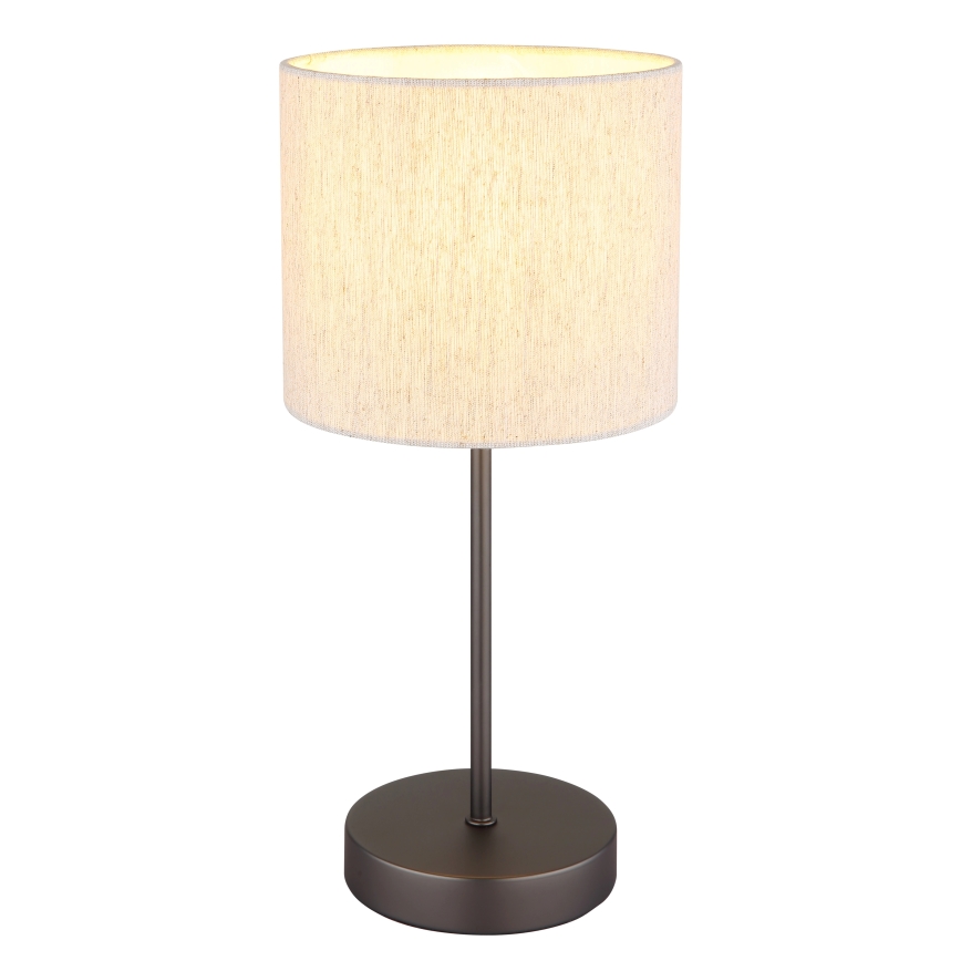 Globo - Bordslampa 1xE27/25W/230V svart/beige