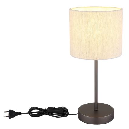 Globo - Bordslampa 1xE27/25W/230V svart/beige
