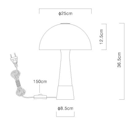 Globo - Bordslampa 1xE27ILLU/40W/230V grön