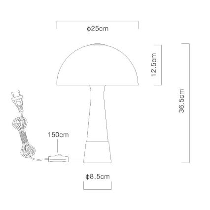 Globo - Bordslampa 1xE27ILLU/40W/230V beige