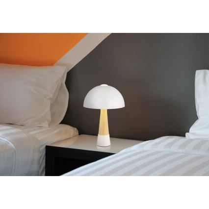 Globo - Bordslampa 1xE27ILLU/40W/230V vit