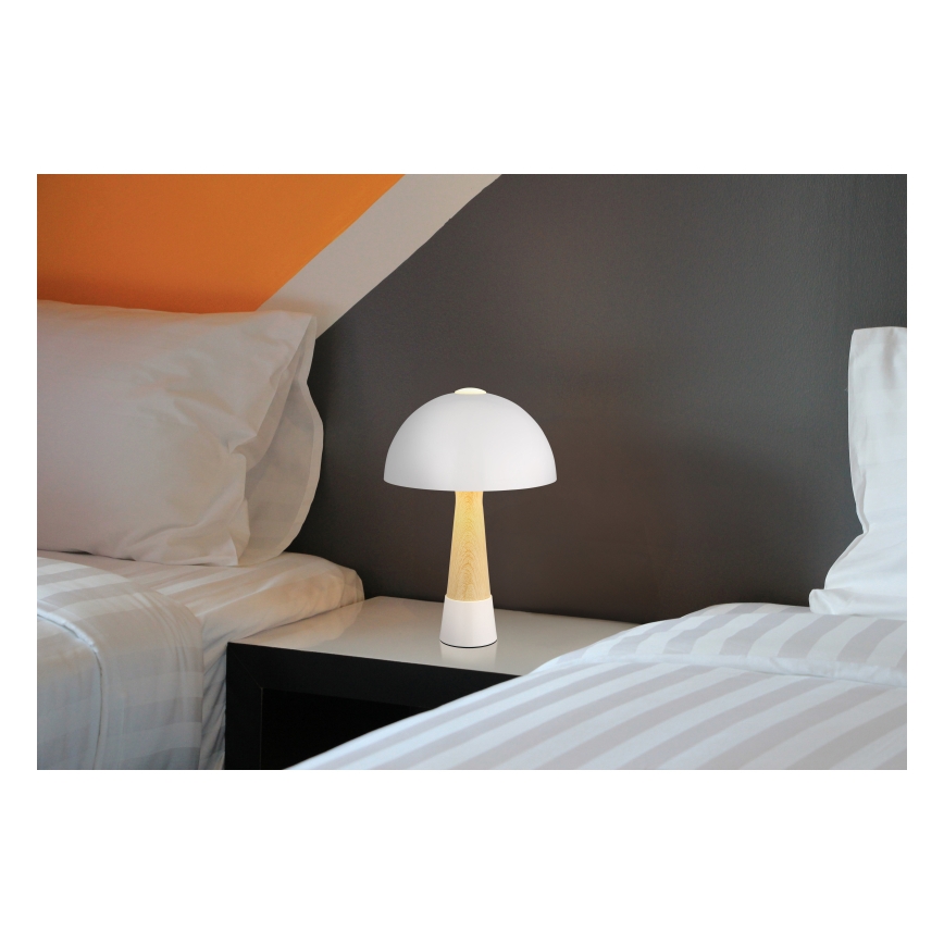 Globo - Bordslampa 1xE27ILLU/40W/230V vit