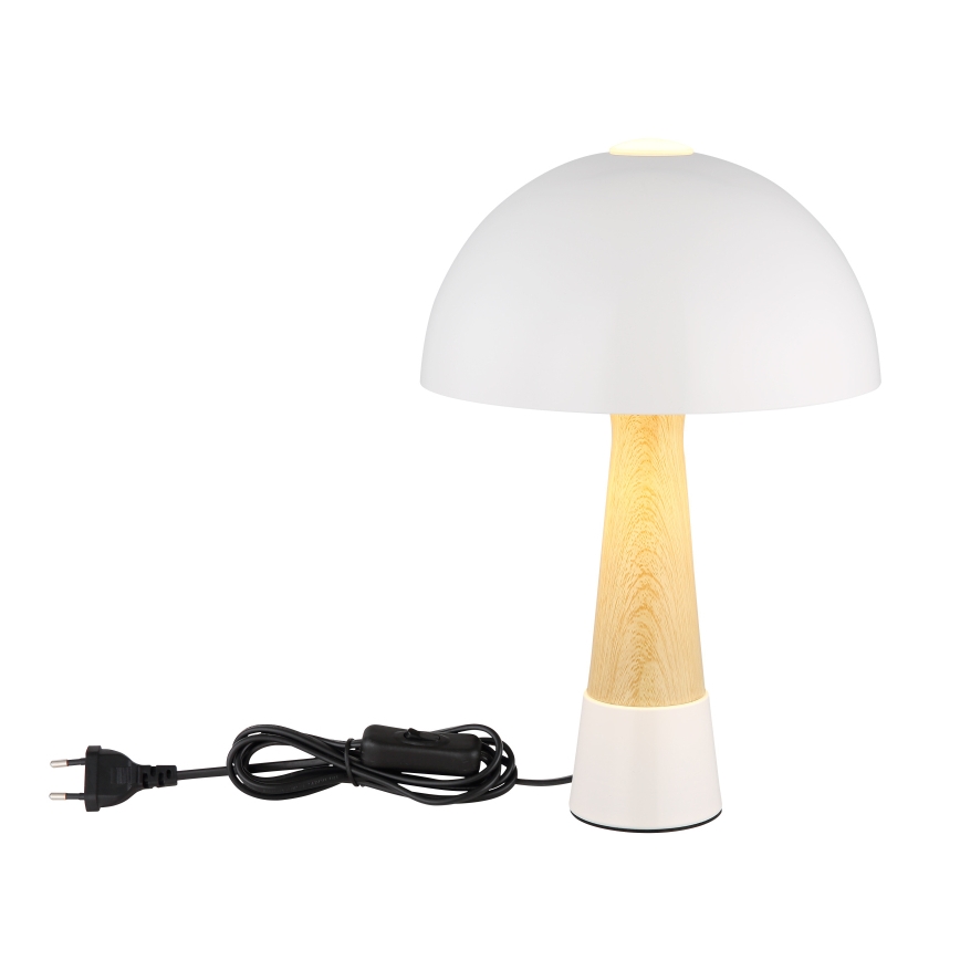 Globo - Bordslampa 1xE27ILLU/40W/230V vit