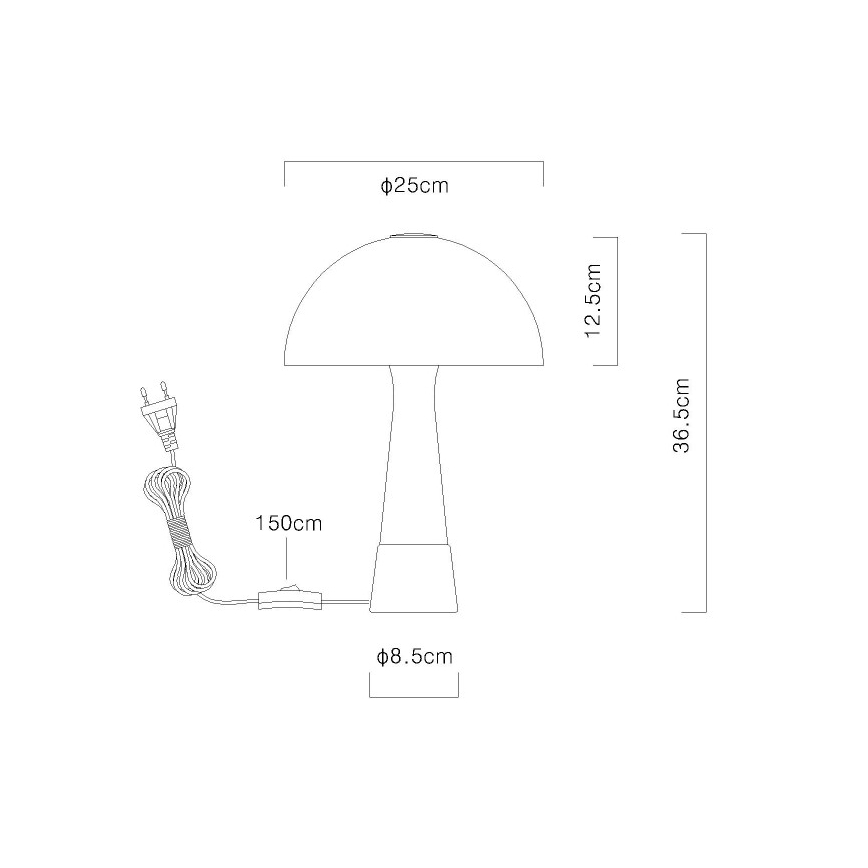 Globo - Bordslampa 1xE27ILLU/40W/230V vit