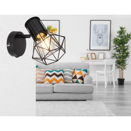 Globo 54017-1 - Väggspotlight PRISKA 1xE27/40W/230V