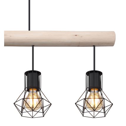 Globo - Ljuskrona med textilsladd 4xE27/40W/230V