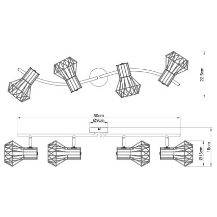 Globo - Spotbelysning 4xE27/40W/230V