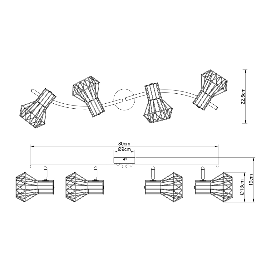 Globo - Spotbelysning 4xE27/40W/230V