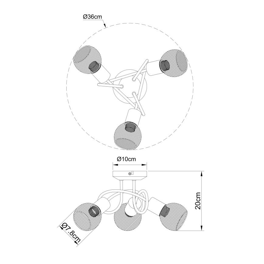 Globo 54028-3S - Ljuskrona FIASTRA 3xE14/40W/230V