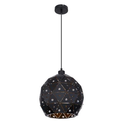 Globo 54029H - Ljuskrona med textilsladd JODIE 1xE27/60W/230V diameter 25 cm
