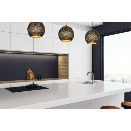 Globo 54029H1 - Ljuskrona med textilsladd JODIE 1xE27/60W/230V