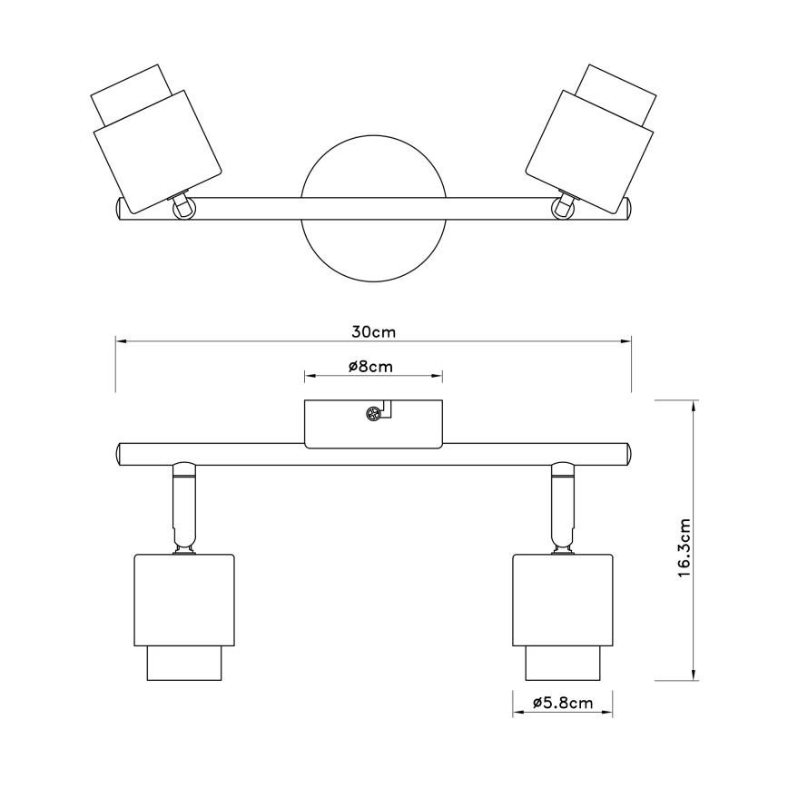 Globo 54031-2 - Spotlight JORNA 2xE27/40W/230V
