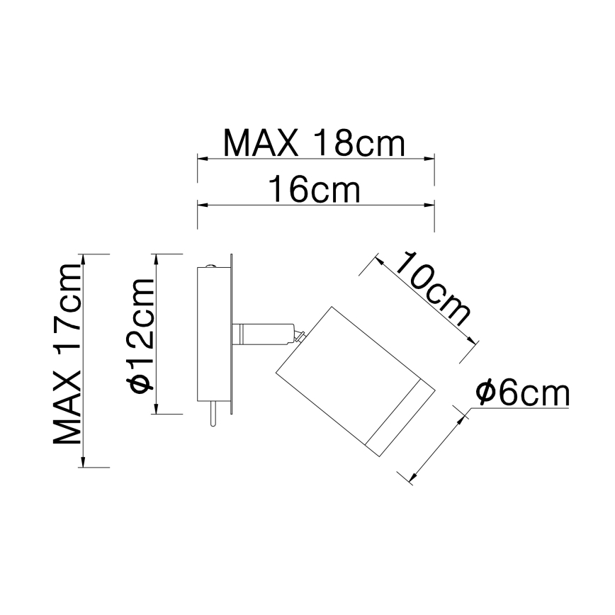 Globo - Väggmonterad spotlight 1xE27/60W/230V