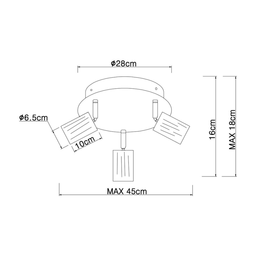Globo 54032-3 - Spotlight JOSEBA 3xE27/60W/230V