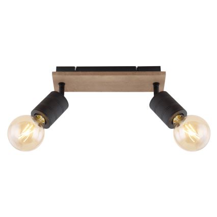 Globo - Spotlight 2xE27/60W/230V poplar