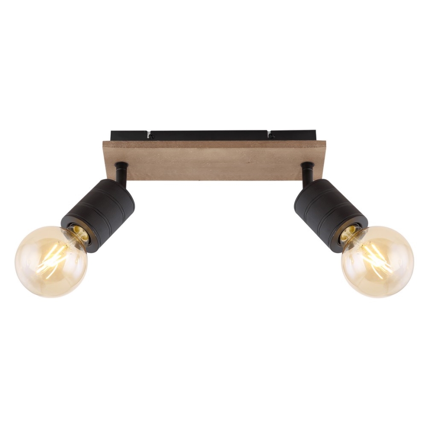 Globo - Spotlight 2xE27/60W/230V poplar